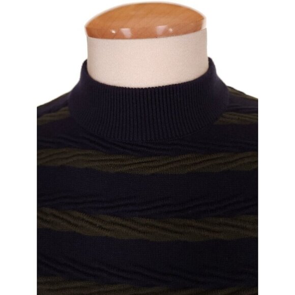 ANERKJENDT Akrico Sweater Size S Mens Blue Green Rolled Cable Knit 9519224 - Picture 3 of 11